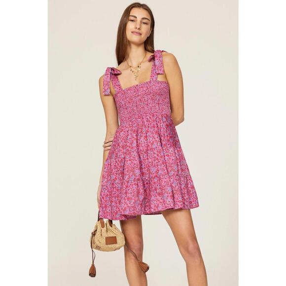 Xirena Lori Smocked Mini Dress Size M - Picture 1 of 6